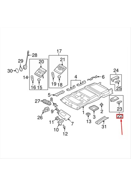 Araba Okuma Işık Vanity Ayna Işığı XDE500320 Land Rover Discovery Lr3 Lr4 Range Rover Sport Iç Çatı Lambası (Yurt Dışından) indirimleri