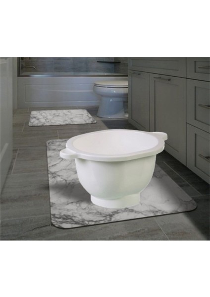 Beyaz Banyo Kurusu ve Kurna Seti, Şık ve Hafif Plastik Tasarım, Hediye Fırsatı