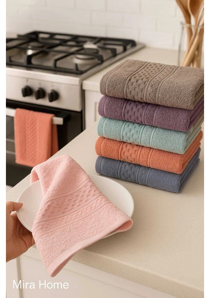 6 Parça Mutfak Havlusu Seti %100 Pamuklu Begüm