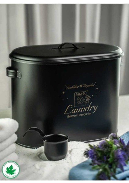 Bölmeli Metal Kapaklı Ölçekli Çok Amaçlı Deterjanlık, Siyah fırsatları