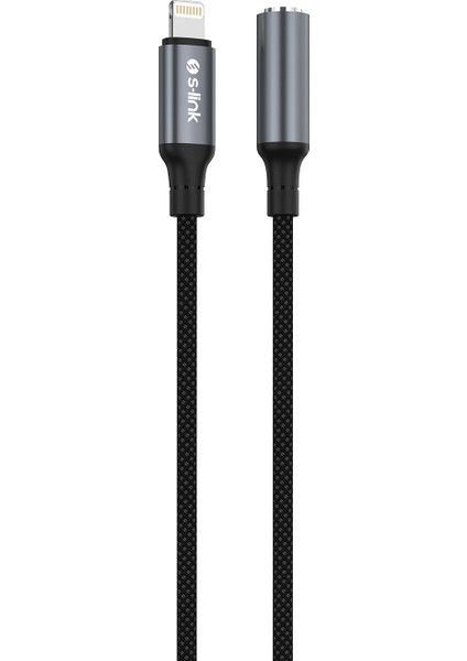 Armor Fl-01 15CM Lightning To F Aux Örgülü Metal Başlıklı Siyah Ses Kablosu indirimleri