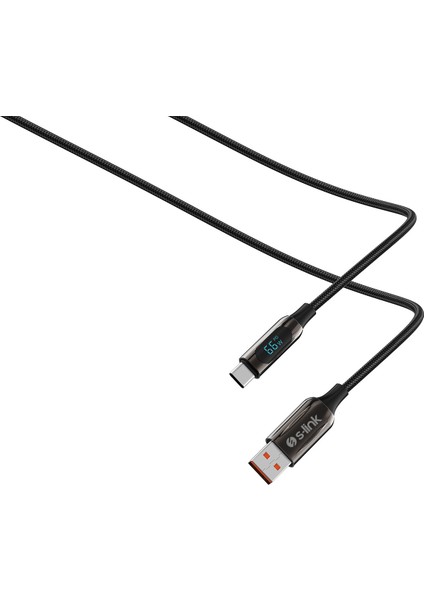 Armor LED UC-066 66W 1m USB To Type-C Pd Örgülü LED Başlıklı Siyah Hızlı Şarj Kablosu indirimleri