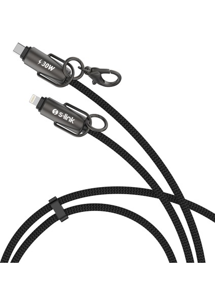 Armor Boyun Askılı Al-01 30W 1.2m Type-C To Lightning Pd Örgülü Metal Başlıklı Siyah Hızlı Şa fiyatları