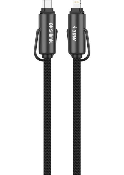 Armor Boyun Askılı Al-01 30W 1.2m Type-C To Lightning Pd Örgülü Metal Başlıklı Siyah Hızlı Şa fırsatları