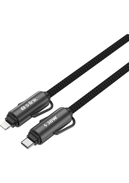 Armor Boyun Askılı Al-01 30W 1.2m Type-C To Lightning Pd Örgülü Metal Başlıklı Siyah Hızlı Şa indirimleri