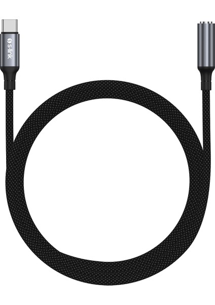 Armor Fc-01 15CM Type-C To F Aux Örgülü Metal Başlıklı Siyah Ses Kablosu modelleri