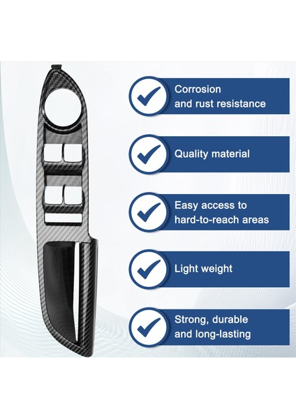 Araba Ön Kapı Cam Kaldırma Anahtarı Panel Trim Kapak Ford Kaçış C-Max 2013-2018 Abs Karbon Fiber Çerçevesi Sol (Yurt Dışından) indirimleri