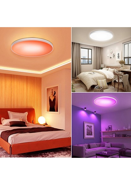 Akıllı Tavan Lambası Wifi Bluetooth Uzaktan Kumanda Rgbcw Karartma Renk Tavan Lambası Basit Üç Geçirmez Tavan Lambası (Ac) (Yurt Dışından) indirimleri