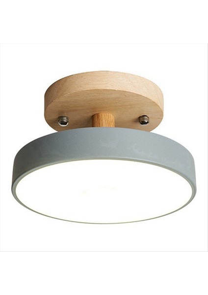Gri Tavan Işıkları Modern LED Nordic Ahşap Aydınlatma Armatürü Kapalı Armatür Mutfak Oturma Yatak Odası Banyo (Yurt Dışından)