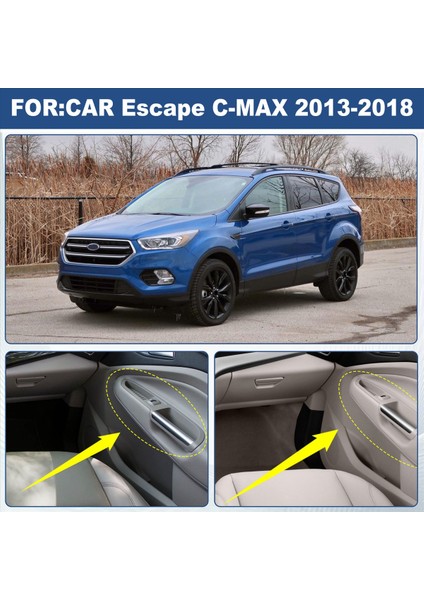 Ford Kaçış Için Araba Ön Kapı Pencere Cam Asansör Anahtarı Paneli Döşeme Kapağı C-Max 2013-2018 Abs Karbon Fiber Çerçeve Sağ (Yurt Dışından) fırsatları