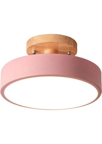 Tavan Işıkları Modern LED Iskandinav Ahşap Aydınlatma Armatürü Iç Mekan Mutfak Mutfak Oturma Yatak Odası Banyo Pembe (Yurt Dışından)