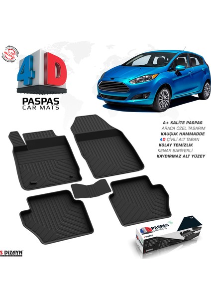 Ford Fiesta 4D Havuzlu Paspas 2015-2017 A+Kalite
