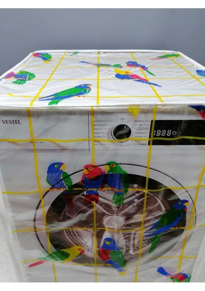 Sarı Fermuarlı Çamaşır ve Kurutma Makinesi Koruyucu Örtü modelleri