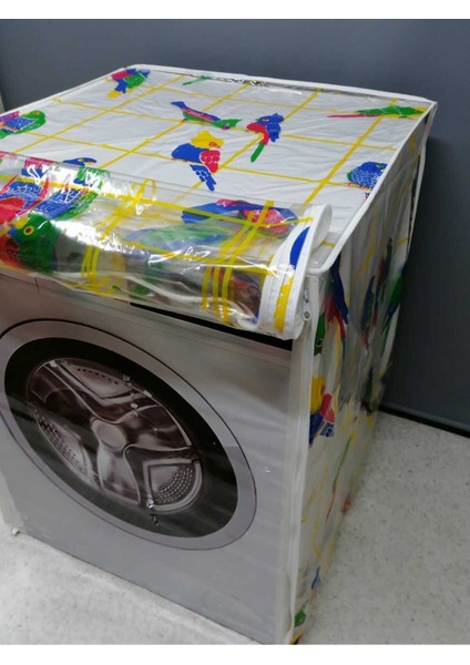 Sarı Fermuarlı Çamaşır ve Kurutma Makinesi Koruyucu Örtü