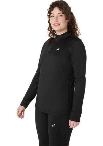Asics Core Ls 1/2 Zip Winter Top Kadın Black/pure Silver Uzun Kollu Tshirt 2012D294-001 fiyatları