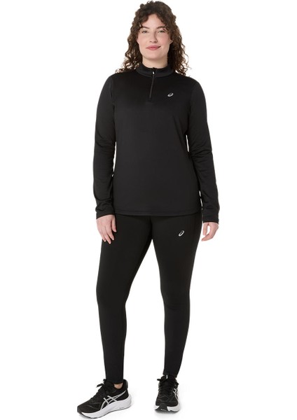 Asics Core Ls 1/2 Zip Winter Top Kadın Black/pure Silver Uzun Kollu Tshirt 2012D294-001 indirimleri