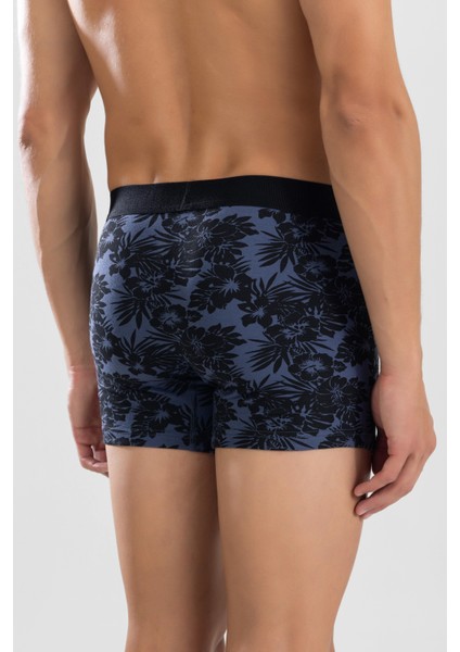 Erkek Desenli Likralı Pamuklu Desenli Boxer 1410 Lacivert fiyatları