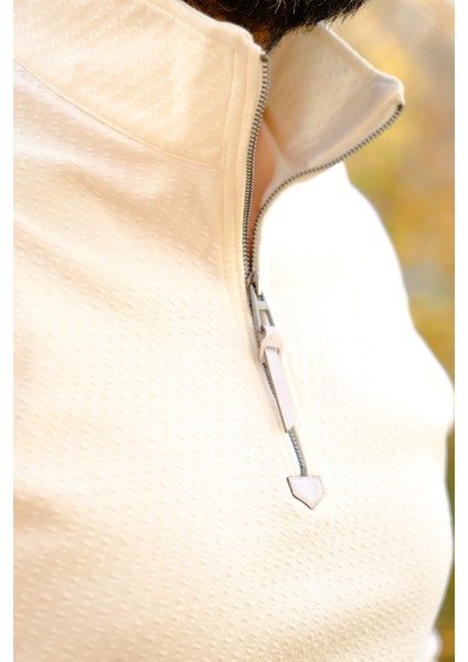 Erkek Yarım Fermuarlı Sweatshirt Ekru modelleri