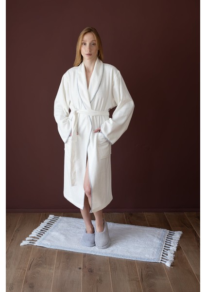 Dolce Bambu Kadın Bornoz Mavi