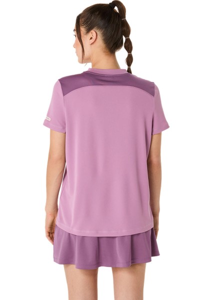 Padel Court Ss Top Kadın Dark Purple Kısa Kollu Tshirt 2042A380-500 fiyatları