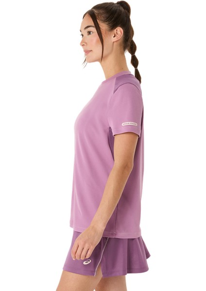 Padel Court Ss Top Kadın Dark Purple Kısa Kollu Tshirt 2042A380-500 modelleri