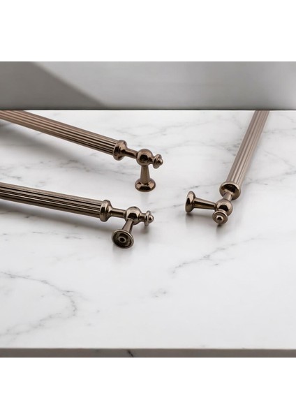 Nesil Çizgili 256 mm Bronz Metal Dolap Kolu Mutfak Dolabı Mobilya Çekmece Kulpu Kulp Modeli fırsatları