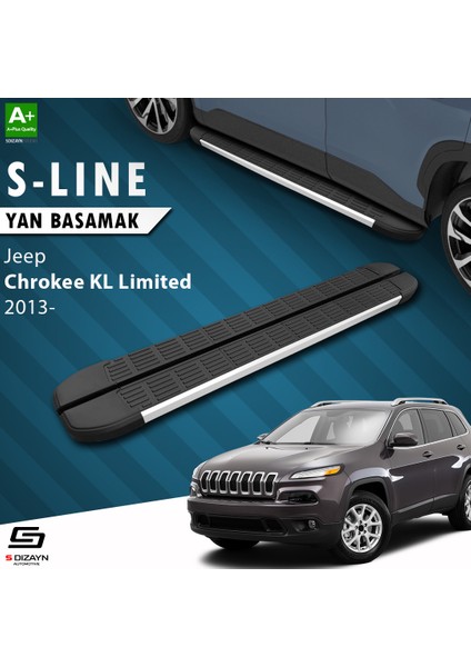 Jeep Cherokee KL S-Line Aluminyum Yan Basamak 173 Cm 2013-2023 A+ Kalite indirimleri