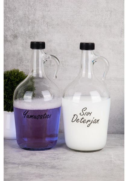2'li Cam Deterjan ve Yumuşatıcı Seti, Saklama Kabı, 1500ML fiyatları