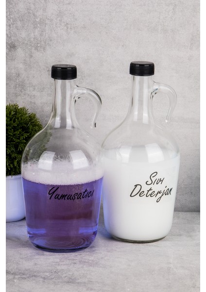 2'li Cam Deterjan ve Yumuşatıcı Seti, Saklama Kabı, 1500ML fırsatları