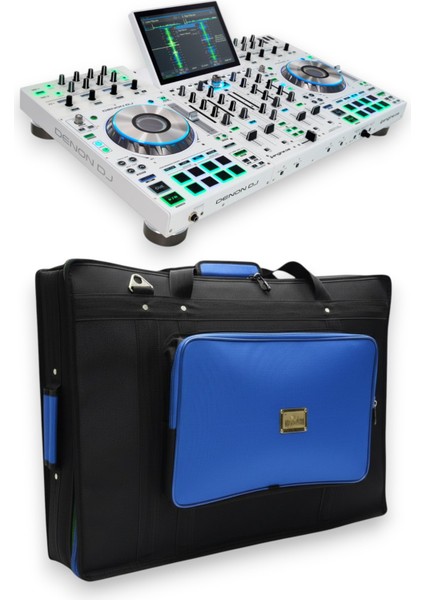 Prime 4+ Setup Için Uyumlu Soft Case Taşıma Çantası. Siyah Mavi.