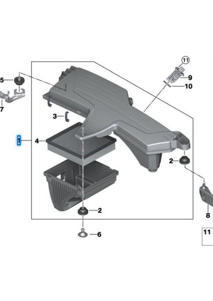 Yeni Li Araç Hava Filtresi Montajı Hava Filtre Elemanı Montaj Hava Filtre Muhafazası Bmw 3 Serisi F25 Için 13717597589 (Yurt Dışından) indirimleri