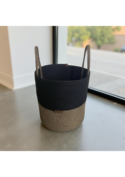 Ekru Bebek ve Çocuk Odası Hasır Saklama Kutusu, Banyo Düzenleyici