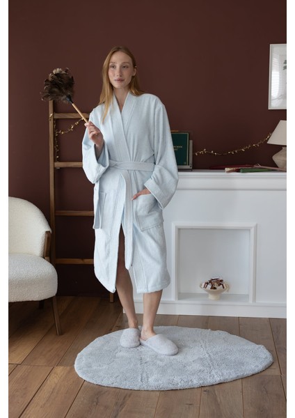 Verona Bambu Kadın Bornoz Buz Mavi fiyatları