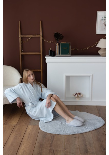 Verona Bambu Kadın Bornoz Buz Mavi modelleri