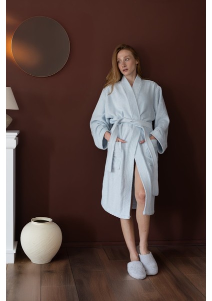 Verona Bambu Kadın Bornoz Buz Mavi fırsatları