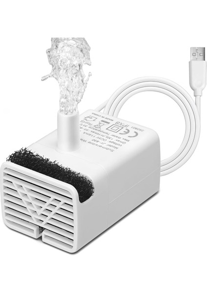 Kedi Su Çeşmesi Pompası JY-830 Paslanmaz Çelik Için Yedek Pompa Pet Su Çeşmesi USB Pompası Ayarlanabilir (Yurt Dışından)