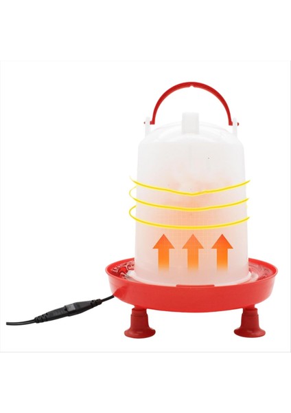 Kış Için 3l Isıtmalı Tavuk Suluk Otomatik Doldurma Tavuk Su Isıtıcısı Bacak Desteği ile 35W Isıtma Kümes Hayvanları Abd Plug (Yurt Dışından)