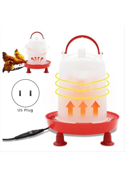 Kış Için 3l Isıtmalı Tavuk Suluk Otomatik Doldurma Tavuk Su Isıtıcısı Bacak Desteği ile 35W Isıtma Kümes Hayvanları Abd Plug (Yurt Dışından) indirimleri