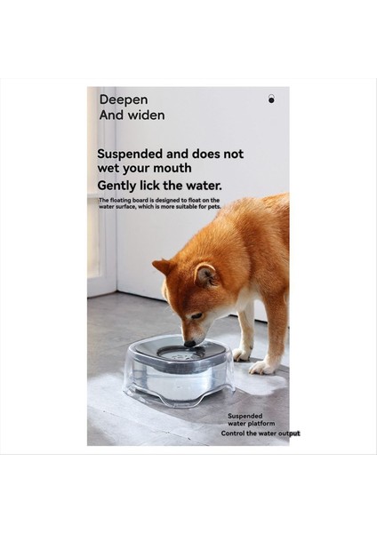 Köpek Içme Suyu 2l Büyük Kapasiteli Anti-Plaka Köpek Su Gıda Kasesi Islanmayan Ağız Kedileri Kase Köpek Aksesuarları (Yurt Dışından) fiyatları