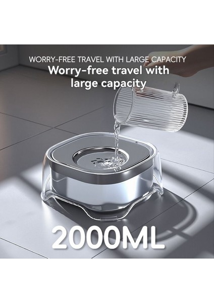 Köpek Içme Suyu 2l Büyük Kapasiteli Anti-Plaka Köpek Su Gıda Kasesi Islanmayan Ağız Kedileri Kase Köpek Aksesuarları (Yurt Dışından) modelleri