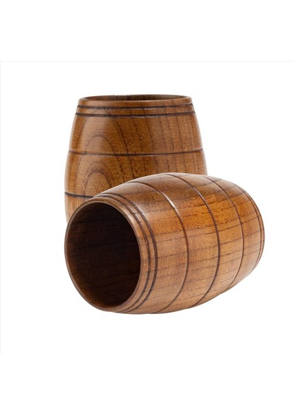 4 Parça Klasik Ahşap Varil Şekilli Bira Kupası El Yapımı Çay Bardak Kahve Sıcak Içecekler Süt Şarap 210 ml (Yurt Dışından) fiyatları