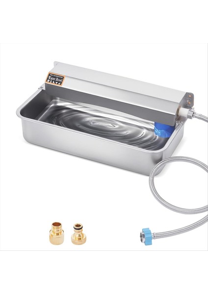 Otomatik Köpek Su Dağıtıcı, 2 Galon 304 Paslanmaz Çelik Büyük Köpek Su Kasesi Dispenser Iç/dış Mekan, Pet (Yurt Dışından)