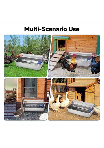 Otomatik Köpek Su Dağıtıcı, 2 Galon 304 Paslanmaz Çelik Büyük Köpek Su Kasesi Dispenser Iç/dış Mekan, Pet (Yurt Dışından) fırsatları