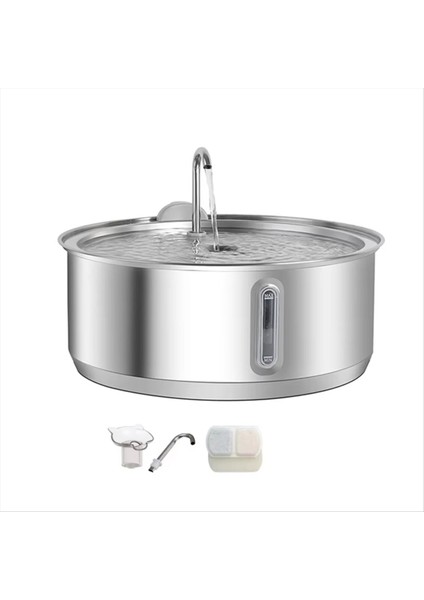 8l Büyük Kapasiteli Paslanmaz Çelik Kedi Su Çeşmesi Pet Su Sebili Filtre ile Köpek Içme Çeşmesi Kediler Için (Yurt Dışından)