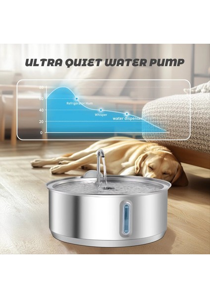 8l Büyük Kapasiteli Paslanmaz Çelik Kedi Su Çeşmesi Pet Su Sebili Filtre ile Köpek Içme Çeşmesi Kediler Için (Yurt Dışından) modelleri