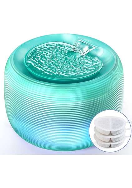 Akıllı Ultra Sessiz Şelale 2 5l Kedi Su Sebili Akıllı Pompa ile Kediler Için Pet Su Çeşmesi Dahili LED Işık (Yurt Dışından) modelleri