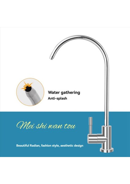 2 Adet 1/4 Inç Mutfak Lavabo Musluğu Dokunun Krom Ters Osmoz Içme Suyu Filtresi Rotasyon Musluk Hızlı Bağlantı (Yurt Dışından) fırsatları