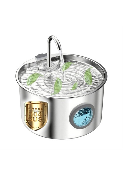 Paslanmaz Çelik Kedi Su Çeşmesi Otomatik Pet Çeşmesi Dağıtıcı Iç Köpek Kediler Için Değiştirilebilir Filtreler Içme (Yurt Dışından)