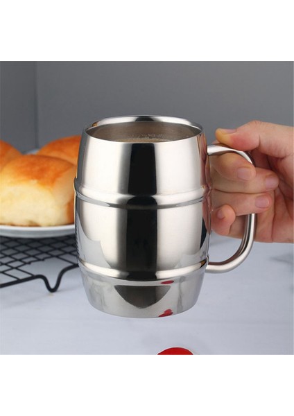 500 ml Çift Paslanmaz Çelik Bira Bardağı Açık Kamp Batı Kahve Kulplu Fincan Yalıtımlı Taşınabilir Su Bardağı Kupalar (Yurt Dışından) fiyatları