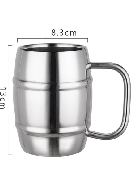 500 ml Çift Paslanmaz Çelik Bira Bardağı Açık Kamp Batı Kahve Kulplu Fincan Yalıtımlı Taşınabilir Su Bardağı Kupalar (Yurt Dışından) fırsatları